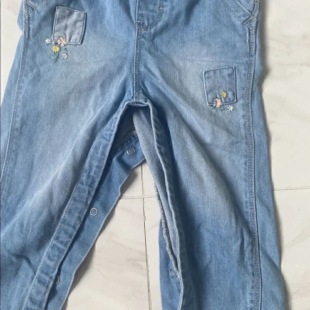 [osh kosh] BNWOT overalls with floral patches
